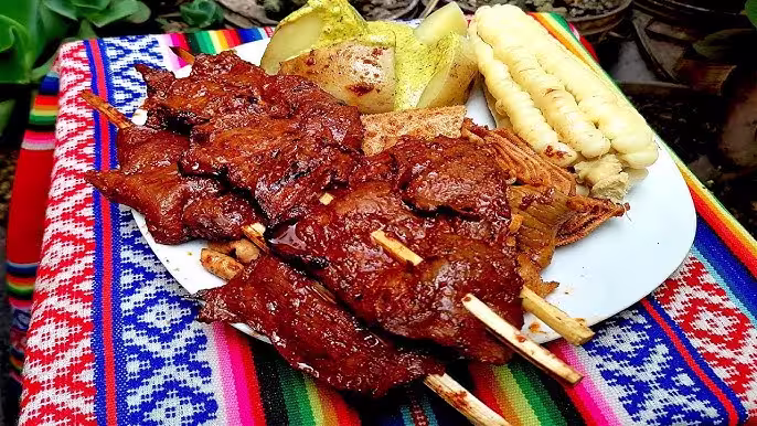 5. Anticuchos - Peruvian Beef Heart Skewers