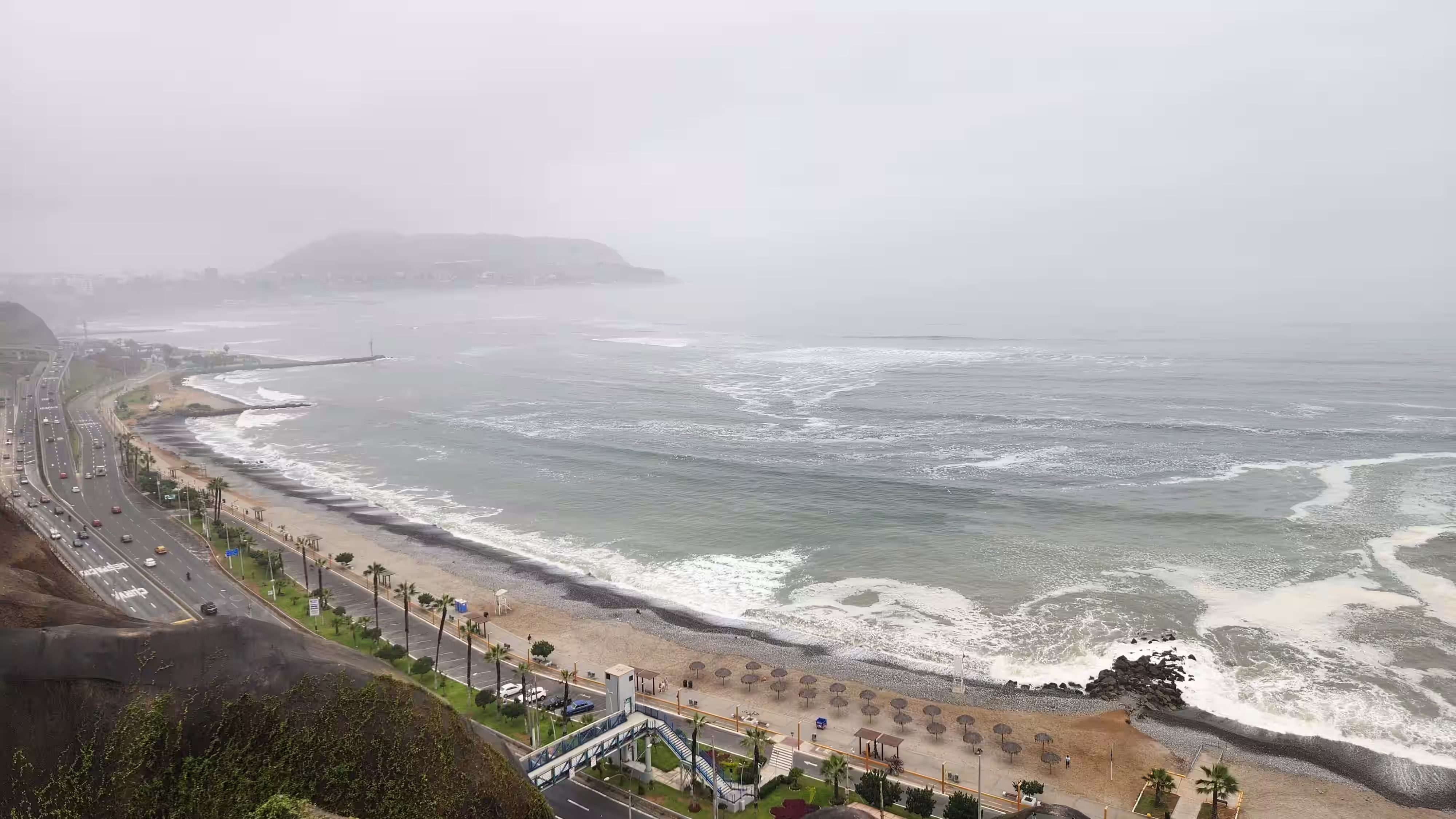 Lima coast in winter